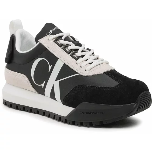 Calvin Klein Jeans Superge Toothy Runner Laceup Mix Pearl YW0YW01100 Črna