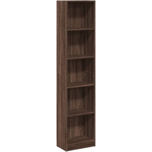 Maison Chic Knjižna omara - Knjižni regal rjavi hrast 40x24x176 cm inženirski les, (21725424) Slike