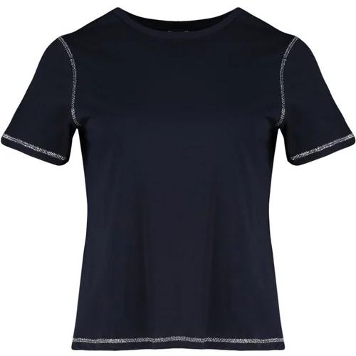 Trendyol Curve Plus Size T-Shirt - Navy blue - Regular