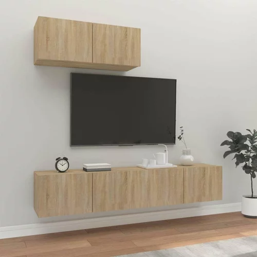  3-dijelni set TV ormarića boja hrasta sonome konstruirano drvo