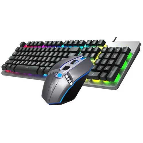 SIVA Žičani GAMING set tastatura i miš AOC KM410 pozadinsko osvjetljenje i metal design