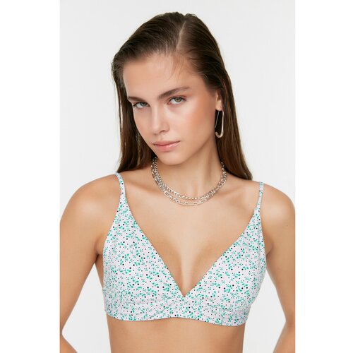 Trendyol Crispy Floral Print Bikini Top Slike
