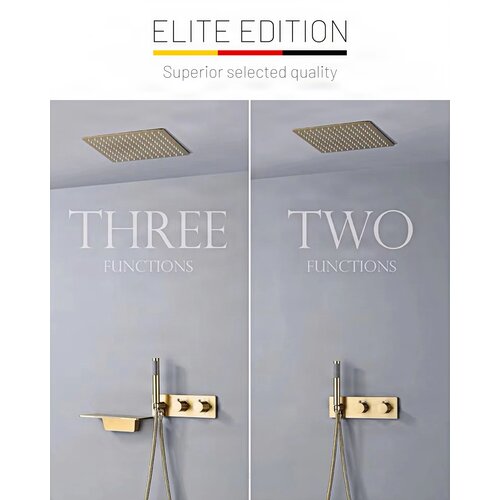 ELITE EDITION Luksuzni vgradni tu&amp;scaron; set za ultimativno doživetje tu&amp;scaron;iranja &amp;ndash; BCS1499 &amp;mdash; Gunmetal siva &amp;mdash; Tri izliva Slike