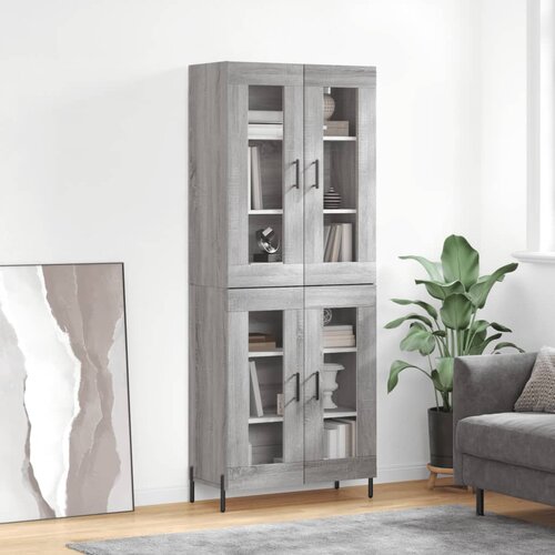 vidaXL Visoka komoda siva sonome 69 5x34x180 cm od konstruiranog drva Cijene