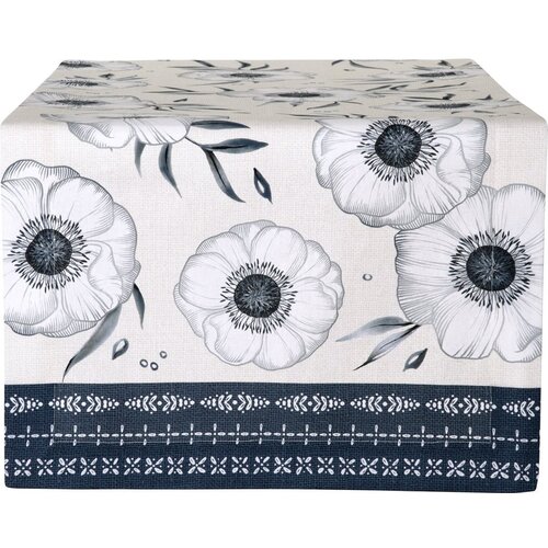 IHR Namizni tekač iz organskega bombaža 150x45 cm Holly Flower - IHR Cene