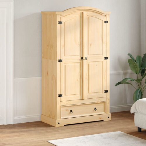 vidaXL Garderobna omara Corona 102x52x186 cm trdna borovina Cene
