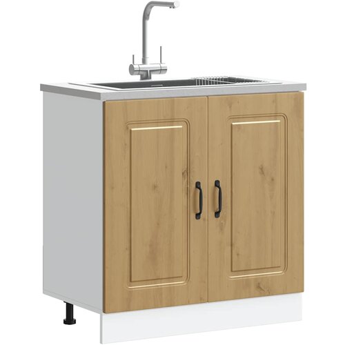 vidaXL Osnovna omarica za umivalnik Kalmar artisan hrast 80x46x81,5cm Cene
