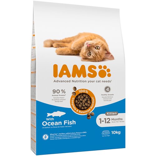 IAMS for Vitality Kitten z morsko ribo - Varčno pakiranje: 2 x 10 kg Cijene