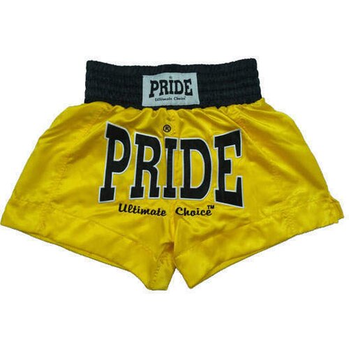 PrideShop Hlače za kickboks in Muay Thai Pride - MuayFlex - Rumena/črna , Small Cene
