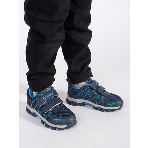 Shelvt Navy blue boys sports shoes with velcro Cene