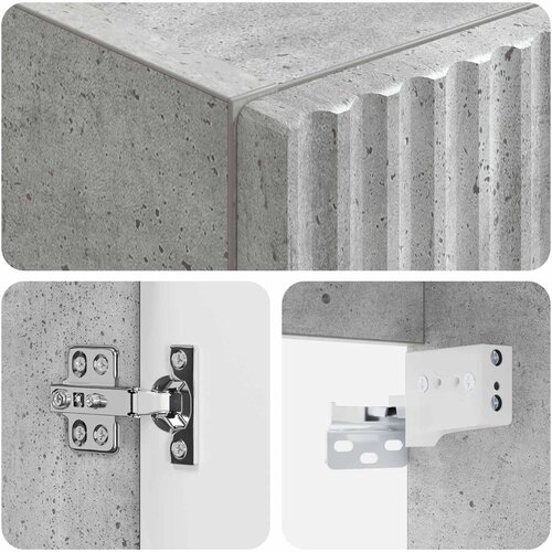  Ormar za Kupaonicu na Zidu Betonska siva 33 x 34,5 x 100 cm Slike