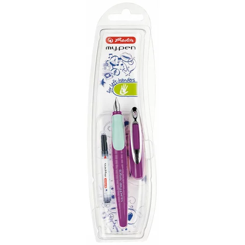 Herlitz Nalivno pero My pen, za levičarje, Purple-mint