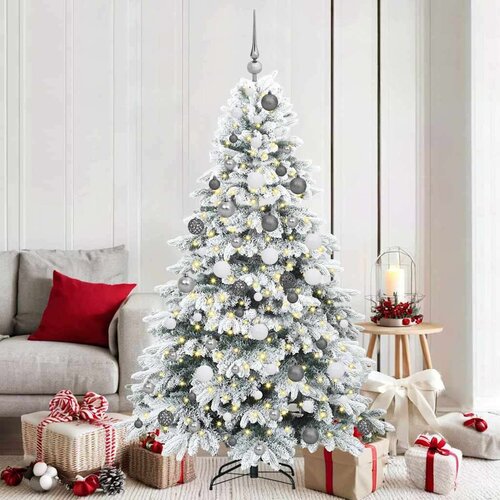 vidaXL Umestno božično drevo med 300 LED Zelena 180 cm PE in PVC Cene