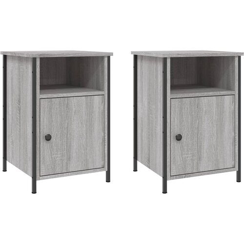 Maison Chic Dvo delni komplet Nočne omarice - Nočne mize siva sonoma 40x42x60 cm inženirski les, (21689392) Cene