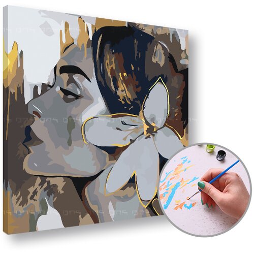  Slikanje brojevima - ŽENA S CVIJETOM U KOSI - Niska težina Cijene