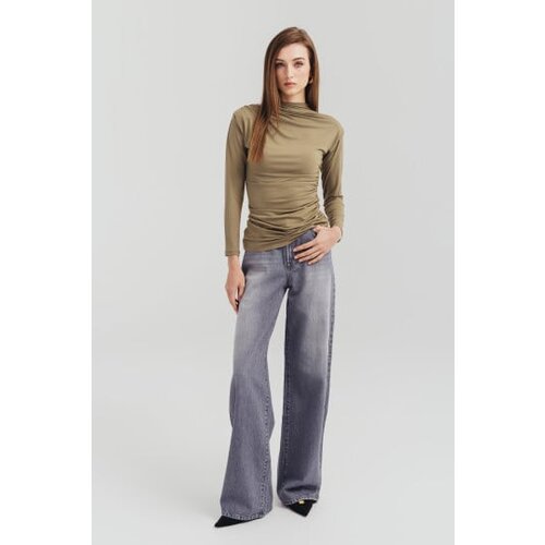 Legendww zenske sive wide leg farmerke sa visokim strukom -model 245 Cene