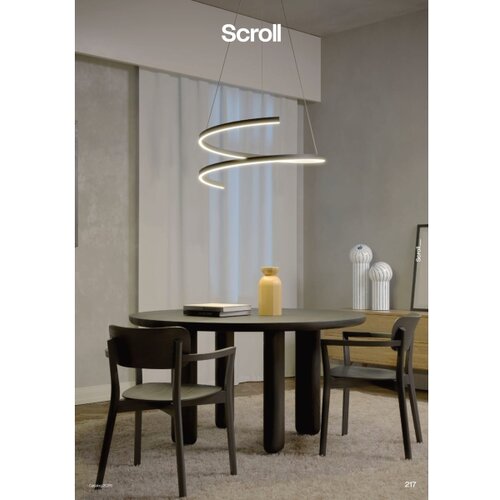  Redo 01-4015 - LED luster na sajli SCROLL, prigu&amp;scaron;iva, LED/38W/230V, crna Slike