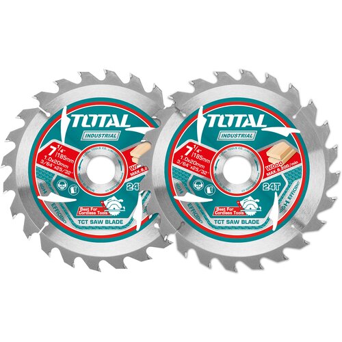 TOTAL TOOLS set ultratankih TCT listova pile, 185mm /2kom/ INDUSTRIAL (TAC2331853) Slike