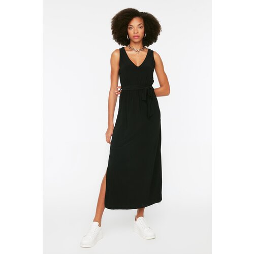 Trendyol ženska haljina Black Lace Detailed Knitted Cene