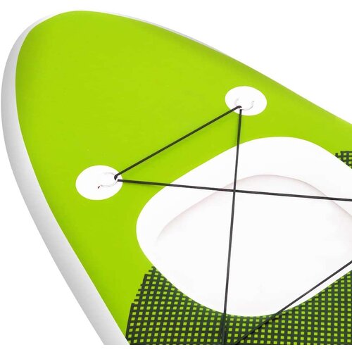 VidaXL Set daske za veslanje stojeći na napuhavanje zeleni 300x76x10cm Slike
