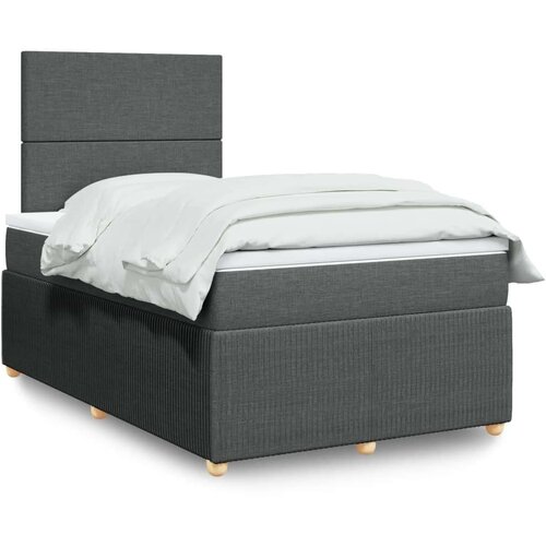  Krevet box spring s madracem tamnosivi 120 x 190 cm tkanina Cijene