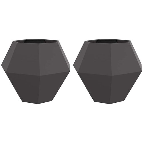  Sadilica 2 pcs Crna 100 x 100 x 80 cm Čelik Slike