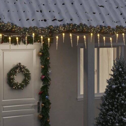  Božićna lampica u obliku ledenice 100 LED dioda toplo bijela 10 m akril PVC Cene