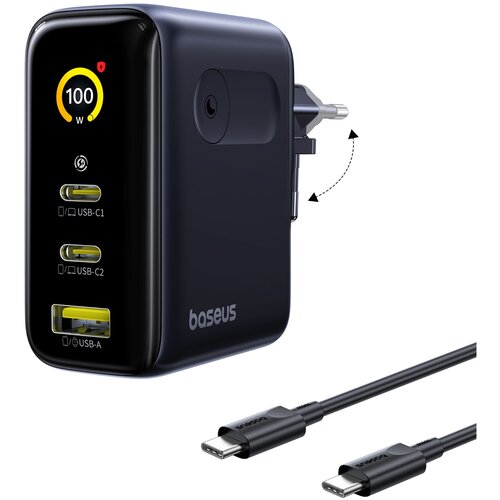 Baseus PicoGo AE21 Charger 2C+A 100W Black + Type-C 1.5m Black Cijene