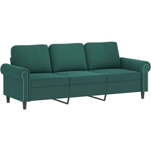vidaXL 3-dijelni set sofa s jastucima tamnozeleni bar&scaron;unasti Cijene
