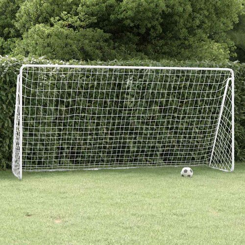 vidaXL Nogometni gol s mrežom bijeli 366 x 122 x 182 cm čelčni Cijene