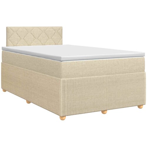  Boxspring krevet s madracem Krem 120 x 190 cm Tkanina Slike