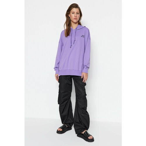 Trendyol Sweatshirt - Purple - Oversize Slike
