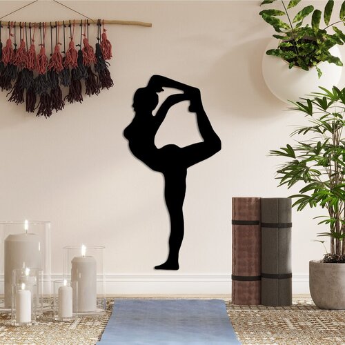 Wallity zidna dekoracija Yoga 18, 30x60cm, Crna Cene
