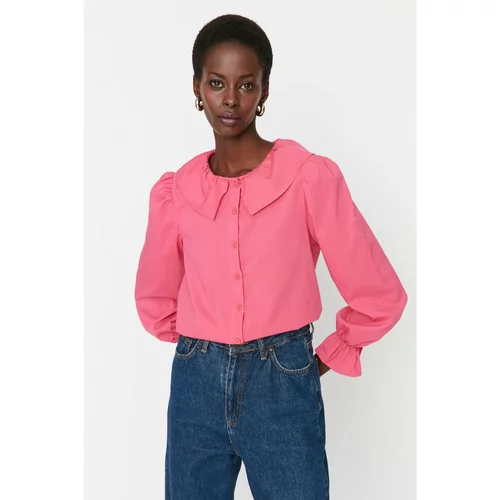 Trendyol Pink Collar Detailed Shirt
