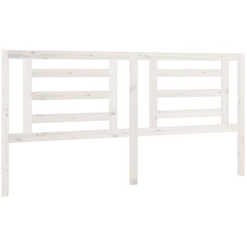 Maison Chic posteljno vzglavje - vzglavna omarica - nočna omarica belo 186x4x100 cm trdna borovina, (21706310) Cene