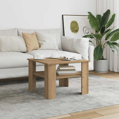  Stol za kavu Artisan hrast 60x60x42 cm izrađeno drvo Slike