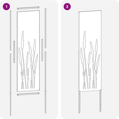 VidaXL Privatnost u vrtu Antracit 32 x 140 cm Hladno valjana čelična Slike