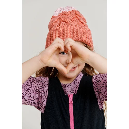 Reima Dječja kapa boja: narančasta, od debele pletenine, vunena