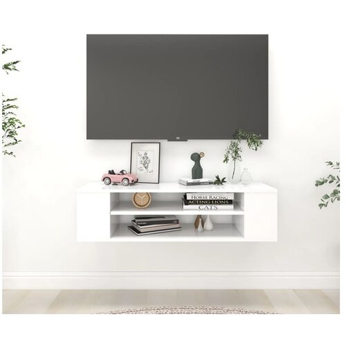  Viseći TV ormarić bijeli 100 x 30 x 26,5 cm konstruirano drvo Cijene