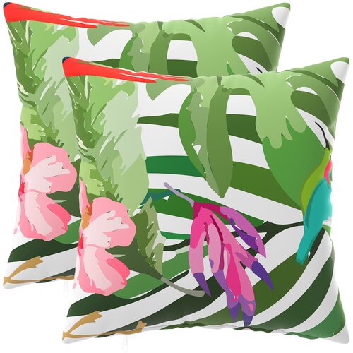  Presvlaka za jastuk 2 pcs HEERLEN Crna 40 x 40 cm Poliester Cene