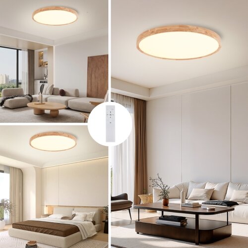  Brilagi - LED prigu&amp;scaron;iva svetiljka WOODROUND LED/70W/230V 3000-6000K &amp;Oslash; 80 cm + daljinski upravljač Slike