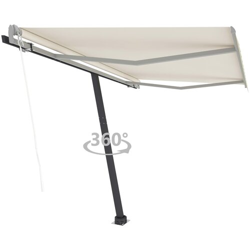 vidaXL Prostostoječa avtomatska tenda 300x250 cm krem Cene