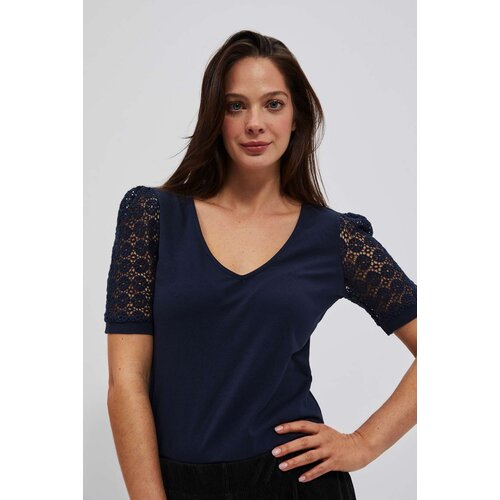 Moodo WOMEN'S T-SHIRT L-TS-4075 NAVY Cene