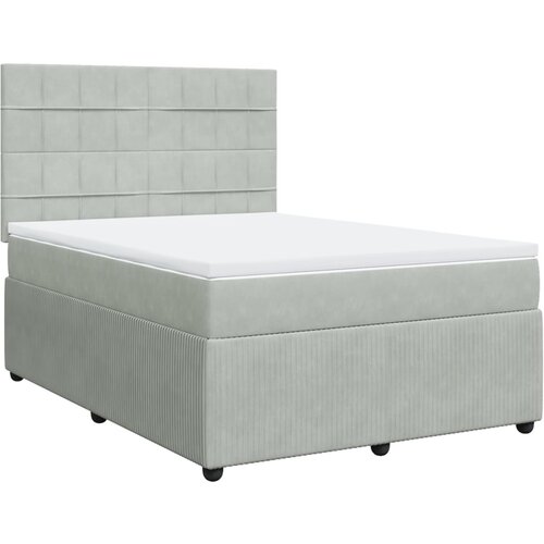 Maison Chic Box spring postelja - Vzmetna postelja z vzmetnico svetlo siva 160x200 cm žamet SL17477, (21895136) Cene