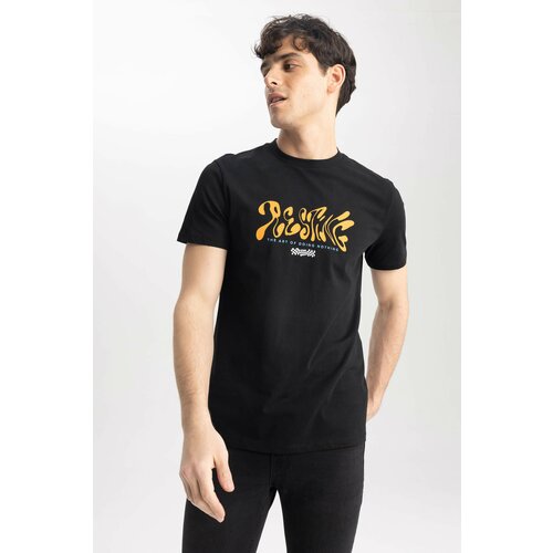 Defacto Slim Fit Crew Neck Printed T-Shirt Slike