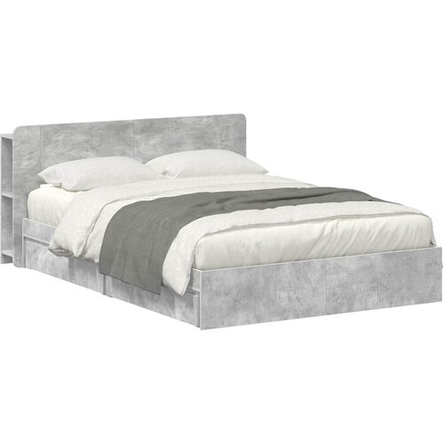  Okvir kreveta s pohranom s ladicama Betonska siva 150 x 200 cm Cijene
