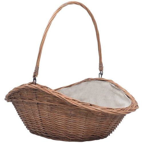 vidaXL 286988 Firewood Basket with Handle 60x44x55 cm Natural Willow, (21049528) Cene