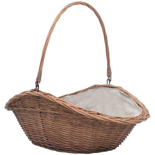 VidaXL Ko&amp;scaron;ara za drva za ogrjev s ručkom 60x44x55 cm Prirodna vrba Slike
