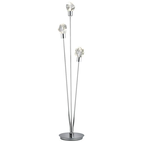 Trio Select LED stoječa svetilka v srebrni barvi s steklenim senčilom (vi&amp;scaron;ina 150 cm) Verano &amp;ndash; Slike