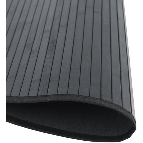  Okrugli tepih crni 100 cm bambus Slike